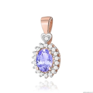 Zawieszka Z0312 Tanzanit 0,40ct różowe złoto