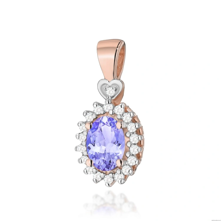 Zawieszka Z0312 Tanzanit 0,40ct różowe złoto