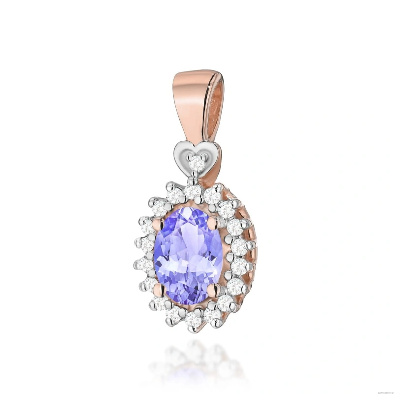 Zawieszka Z0312 Tanzanit 0,40ct różowe złoto