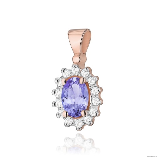 Zawieszka Z0182 Tanzanit 0,40ct różowe złoto