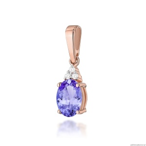 Zawieszka Z0308 Tanzanit 0,70ct różowe złoto