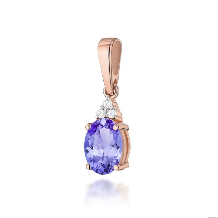 Zawieszka Z0308 Tanzanit 0,70ct różowe złoto