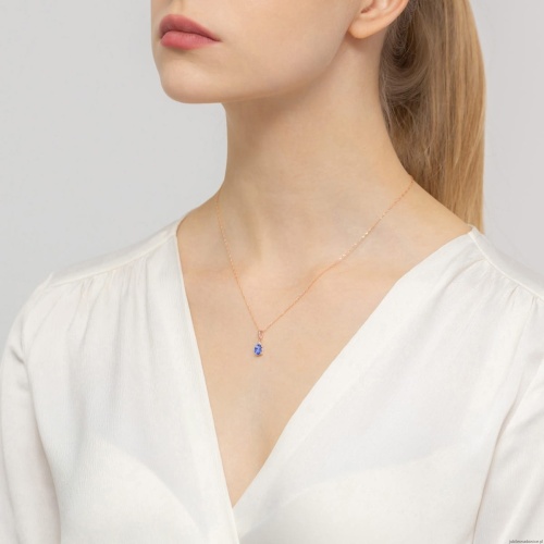 Zawieszka Z0308 Tanzanit 0,70ct różowe złoto