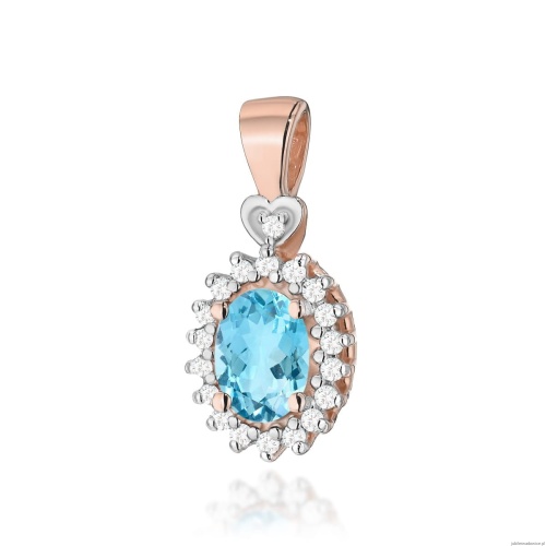 Zawieszka Z0312 Topaz 0,50ct różowe złoto
