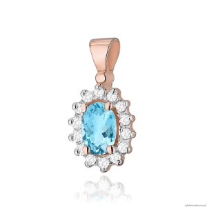 Zawieszka Z0182 Topaz 0,50ct różowe złoto