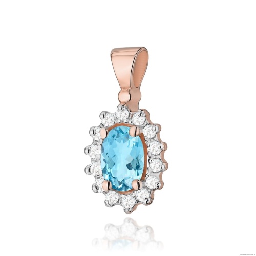 Zawieszka Z0182 Topaz 0,50ct różowe złoto