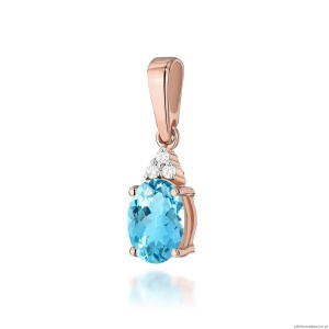 Zawieszka Z0308 Topaz 0,90ct różowe złoto