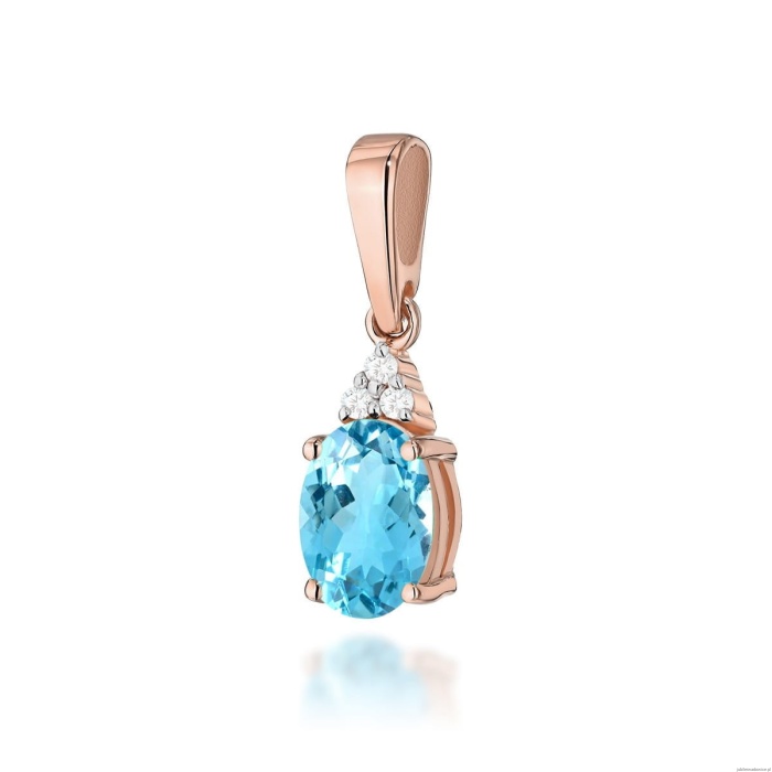 Zawieszka Z0308 Topaz 0,90ct różowe złoto