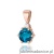 Zawieszka Z0076 Topaz London Blue 0,50ct różowe złoto