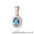 Zawieszka Z0312 Topaz London Blue 0,50ct różowe złoto