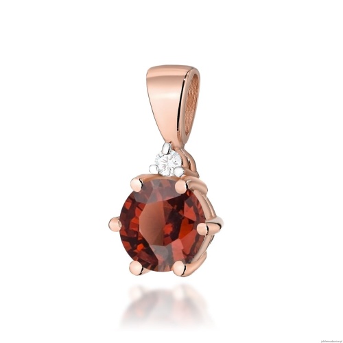 Zawieszka Z0076 Granat 0,60ct różowe złoto
