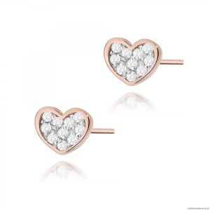 Kolczyki K0021 z diamentami różowe złoto
