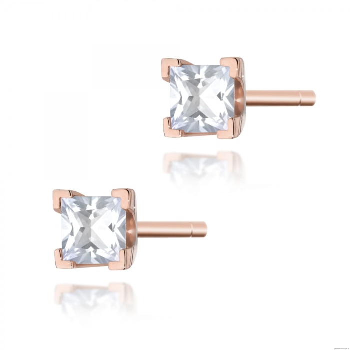 Kolczyki K0037 Diament 2 x 0,15ct różowe złoto