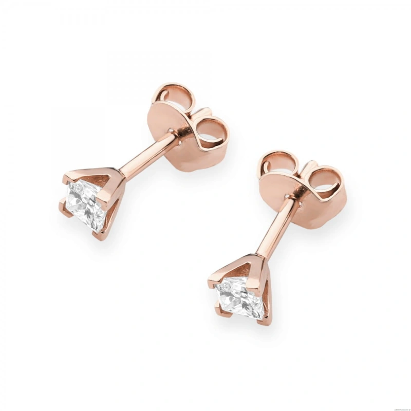 Kolczyki K0037 Diament 2 x 0,15ct różowe złoto