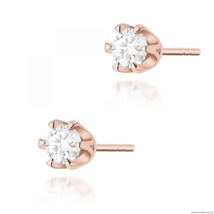 Kolczyki K0220 Diament 2 x 0,30ct różowe złoto