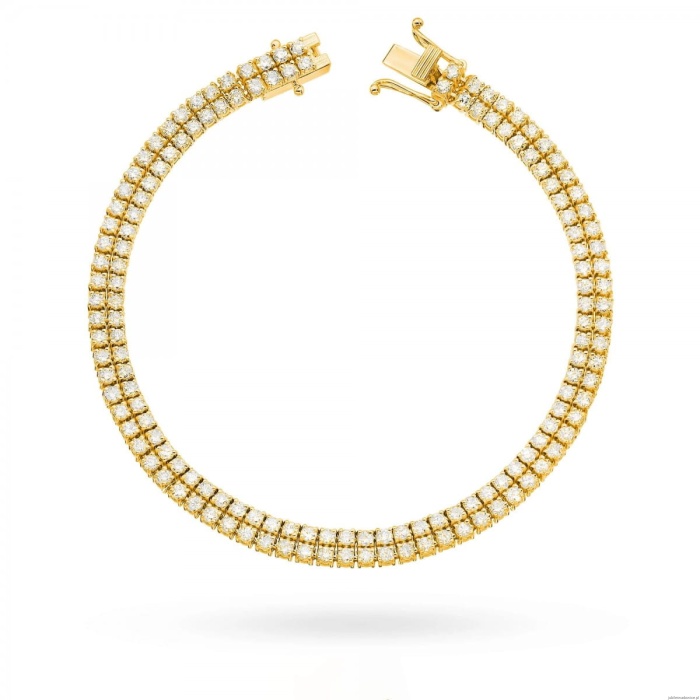 Bransoletka B0034 z diamentami żółte złoto