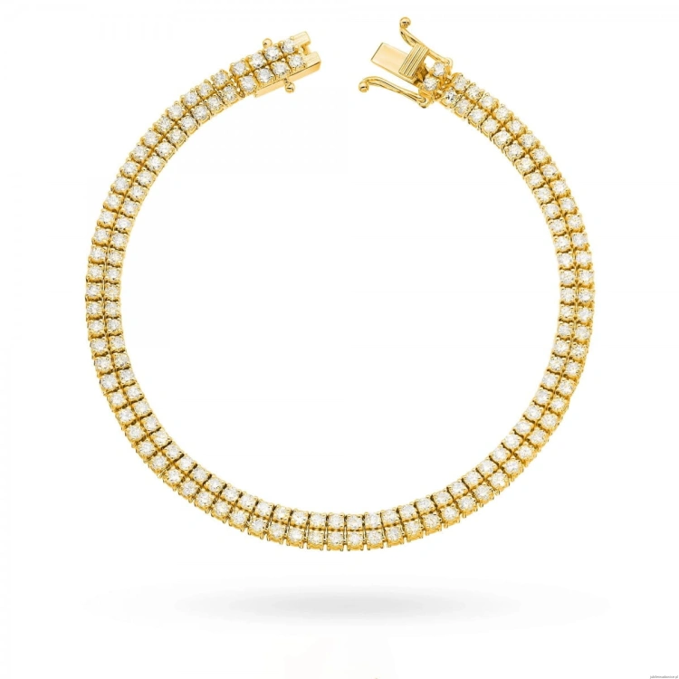 Bransoletka B0034 z diamentami żółte złoto