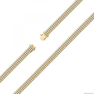 Bransoletka B0035 z diamentami żółte złoto