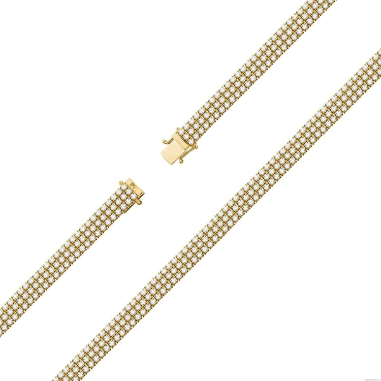 Bransoletka B0035 z diamentami żółte złoto