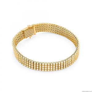 Bransoletka B0036 z diamentami żółte złoto
