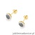 Kolczyki K0510 Czarny Diament 2 x 0,50ct żółte złoto