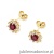 Kolczyki K0185 Rubin 2 x 0,15ct żółte złoto