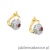 Kolczyki K0284 Rubin 2 x 0,15ct żółte złoto