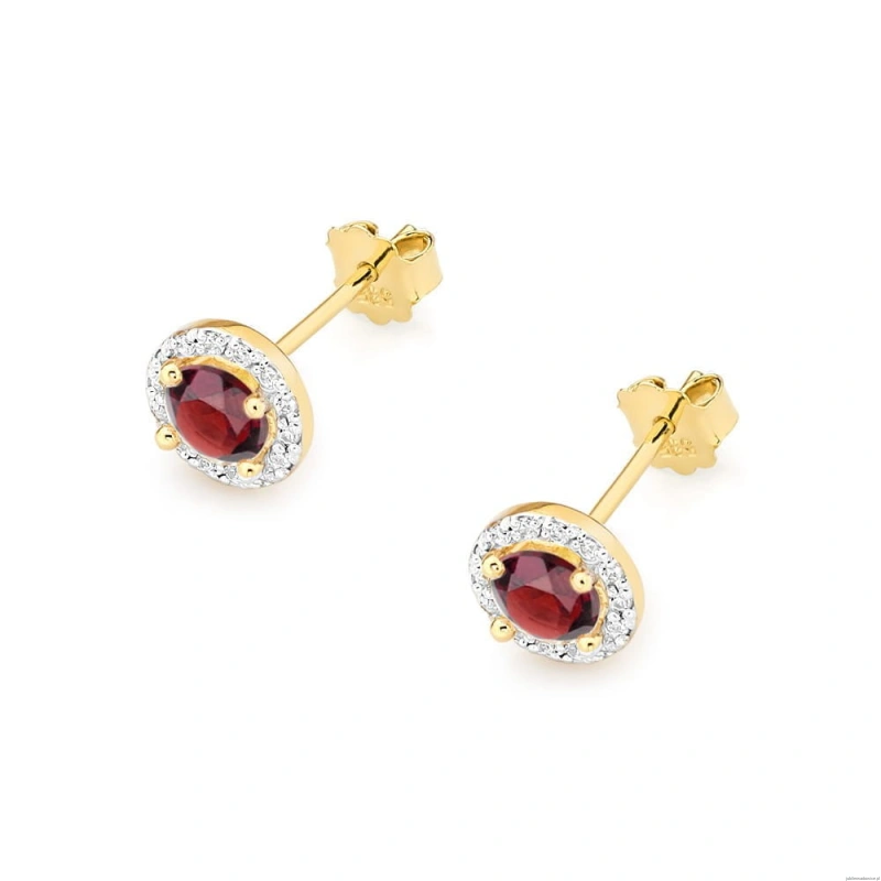 Kolczyki K0509 Rubin 2 x 0,60ct żółte złoto
