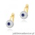 Kolczyki K0284 Szafir 2 x 0,15ct żółte złoto
