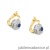 Kolczyki K0284 Szafir 2 x 0,15ct żółte złoto
