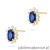 Kolczyki K0513 Szafir 2 x 0,30ct żółte złoto