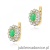 Kolczyki K0354 Szmaragd 2 x 0,40ct żółte złoto