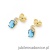 Kolczyki K0001 Topaz 2 x 0,50ct żółte złoto
