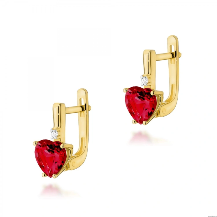 Kolczyki K0002 Rubin 2 x 1,70ct żółte złoto