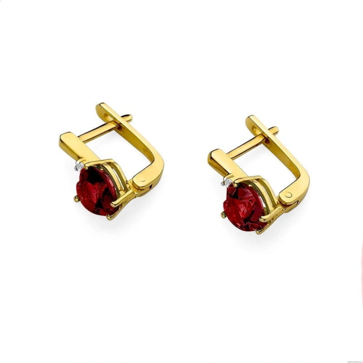 Kolczyki K0002 Rubin 2 x 1,70ct żółte złoto