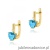 Kolczyki K0002 Topaz 2 x 1,20ct żółte złoto