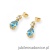 Kolczyki K0006 Topaz 2 x 0,90ct żółte złoto