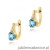 Kolczyki K0040 Topaz 2 x 1,10ct żółte złoto