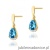 Kolczyki K0051 Topaz 2 x 1,40ct żółte złoto