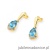 Kolczyki K0051 Topaz 2 x 1,40ct żółte złoto