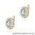 Kolczyki K0354 Topaz 2 x 0,50ct żółte złoto