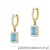 Kolczyki K0422 Topaz 2 x 0,65ct żółte złoto