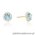 Kolczyki K0509 Topaz 2 x 0,60ct żółte złoto
