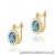 Kolczyki K0182 Topaz London Blue 2 x 0,50ct żółte złoto