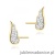 Kolczyki K0046 z diamentami żółte złoto