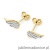 Kolczyki K0046 z diamentami żółte złoto
