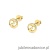 Kolczyki K0047 z diamentami żółte złoto