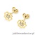 Kolczyki K0049 z diamentami żółte złoto