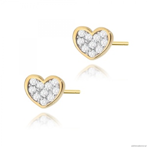 Kolczyki K0021 z diamentami żółte złoto