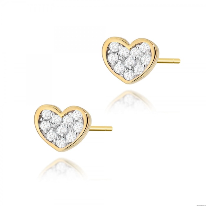 Kolczyki K0021 z diamentami żółte złoto